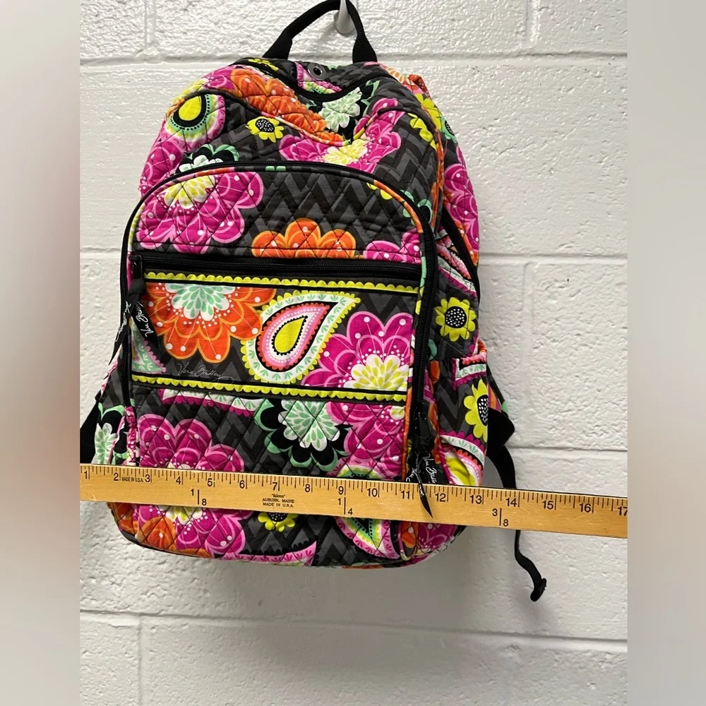 VERA BRADLEY Pink Ziggy‎ Zinnia Campus Backpack